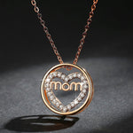 Load image into Gallery viewer, Mom Word With Heart Pendant Necklace
