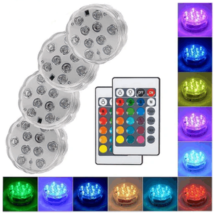 Clearance Price-15.99-Submersible LED Pool Lights Remote Control (RF)