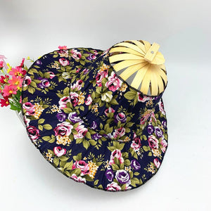 🔥The latest hat of 2021🔥Bamboo Foldable Hand Fan Sun Hat