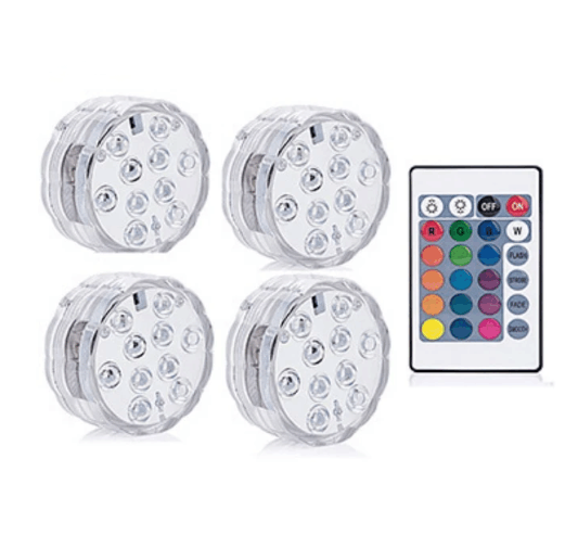 Clearance Price-15.99-Submersible LED Pool Lights Remote Control (RF)