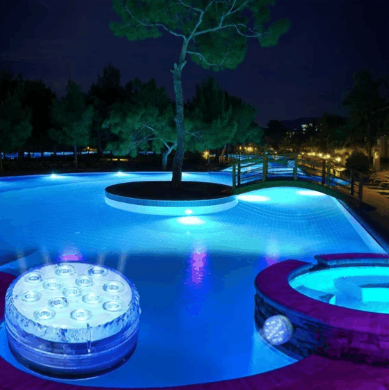 Clearance Price-15.99-Submersible LED Pool Lights Remote Control (RF)