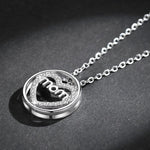 Load image into Gallery viewer, Mom Word With Heart Pendant Necklace
