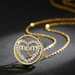 Load image into Gallery viewer, Mom Word With Heart Pendant Necklace
