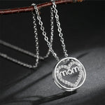 Load image into Gallery viewer, Mom Word With Heart Pendant Necklace
