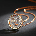 Load image into Gallery viewer, Mom Word With Heart Pendant Necklace
