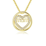 Load image into Gallery viewer, Mom Word With Heart Pendant Necklace
