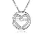 Load image into Gallery viewer, Mom Word With Heart Pendant Necklace
