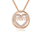 Load image into Gallery viewer, Mom Word With Heart Pendant Necklace
