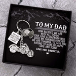 Load image into Gallery viewer, Classic Bike Keychain - To My Daddy - Ride safe always come home to us - Gkt18003
