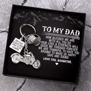 Classic Bike Keychain - To My Daddy - Ride safe always come home to us - Gkt18003