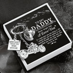 Load image into Gallery viewer, Classic Bike Keychain - To My Daddy - Ride Safe I Need You Here With Me - Gkt18001
