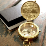 Load image into Gallery viewer, Engraved Compass - Biker - To My Dad -From Daughter - I Love You Dad! - Gpb18029
