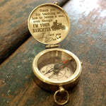 Load image into Gallery viewer, Engraved Compass - Biker - To My Dad -From Daughter - I Love You Dad! - Gpb18029
