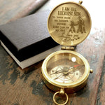 Load image into Gallery viewer, Engraved Compass - Biker - To My Dad - I Am The Luckiest Son - Gpb18031
