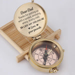 Load image into Gallery viewer, Engraved Compass - Dear Dad, Thanks For Putting Up With A Spoiled Child - Gpb18012
