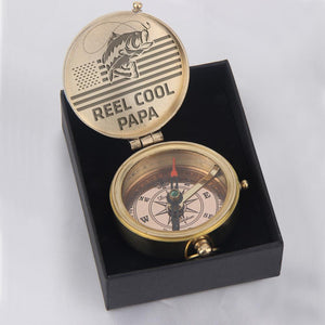 Engraved Compass - Reel Cool Papa - Gpb20001