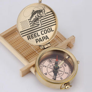 Engraved Compass - Reel Cool Papa - Gpb20001