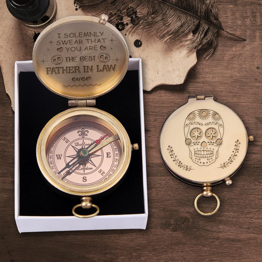 Engraved Compass - To My Father-In-Law - I Solemnly Swear That You Are The Best Father-In-Law Ever - Gpb18017