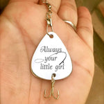 Load image into Gallery viewer, Engraved Fishing Hook - Fishing - To Father Of The Bride - Always Your Little Girl - Gfa18016
