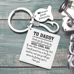 Load image into Gallery viewer, Fishing Hook Square Keychain - Fishing - To Daddy - Thank You For Being My Reel Cool Dad - Gkeg18001
