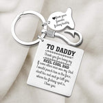 Load image into Gallery viewer, Fishing Hook Square Keychain - Fishing - To Daddy - Thank You For Being My Reel Cool Dad - Gkeg18001
