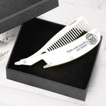 Load image into Gallery viewer, Folding Comb - Gentleman Dad - Dads With Beards Are Better - Gec18016
