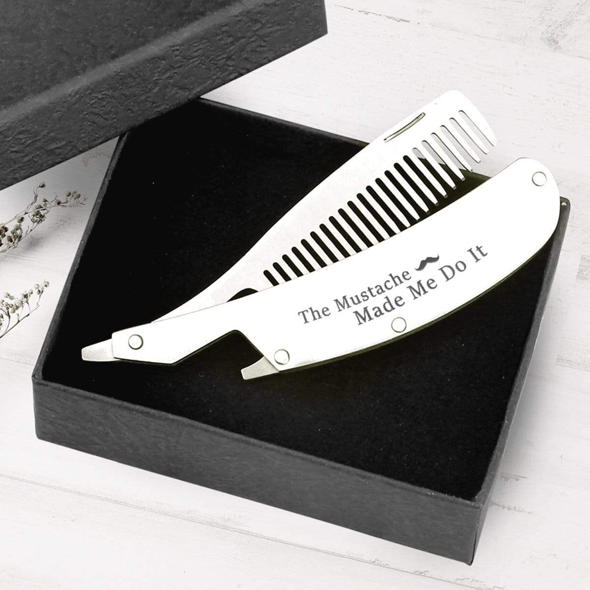 Folding Comb - Gift For Gentleman - The Mustache Made Me Do It - Gec26017