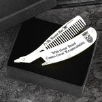 Load image into Gallery viewer, Folding Comb - My Bearded Man - With Great Beard Comes Great Responsibility - Gec26006
