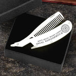 Load image into Gallery viewer, Folding Comb - My Man - With Great Beard Comes Great Responsibility - Gec26007
