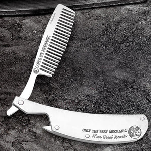 Folding Comb - My Mechanic - Only The Best Mechanic Have Great Beards - Gec26008