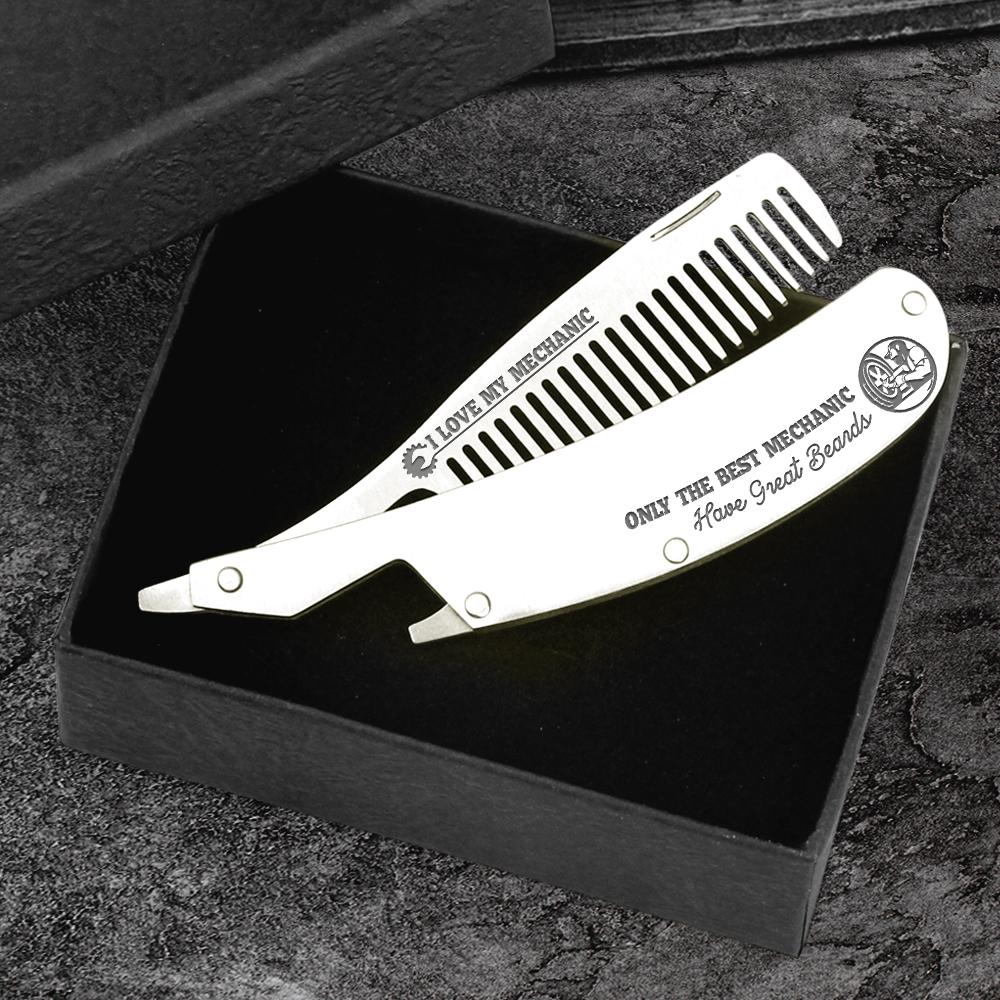 Folding Comb - My Mechanic - Only The Best Mechanic Have Great Beards - Gec26008