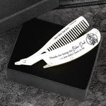 Load image into Gallery viewer, Folding Comb - Thank You For Being The Biker Dad You Didn&#39;t Have To Be - Gec18007
