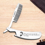 Load image into Gallery viewer, Folding Comb - To My Bearded Man - All Of My Lasts To Be With You - Gec26001
