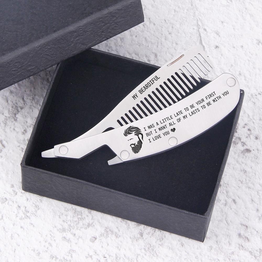 Folding Comb - To My Bearded Man - All Of My Lasts To Be With You - Gec26001