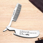 Load image into Gallery viewer, Folding Comb - To My Dad - You Are The Most Awesome Bearded Dad Ever - Gec18001
