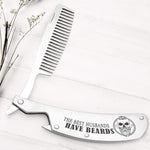 Load image into Gallery viewer, Folding Comb - To My Husband - The Best Husbands Have Beards - Gec14004
