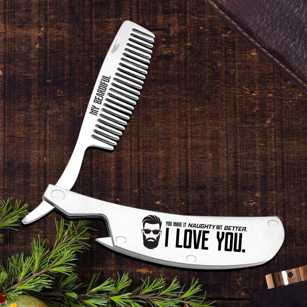 Folding Comb - To My Man - You Make It Naughty But Better - Gec26021