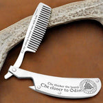 Load image into Gallery viewer, Folding Comb - To My Viking Bearded Man - The Thicker The Beard, The Closer To Odin - Gec26012
