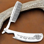 Load image into Gallery viewer, Folding Comb - To My Viking Bearded Man - The True Art Of The Man Is The Beard - Gec26011
