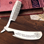 Load image into Gallery viewer, Folding Comb - To My Viking Dad - Best Viking Dad Ever - Gec18003
