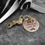 Load image into Gallery viewer, Motocross Keychain - To My Awesome Biker Dad - I Wheelie Love You - Gkbf18001
