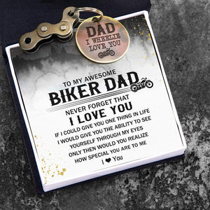 Motocross Keychain - To My Biker Dad - I Love You - Gkbf18002