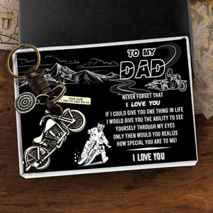 Motorcycle Keychain - To My Dad - Never Forget That I Love You - Gkx18001