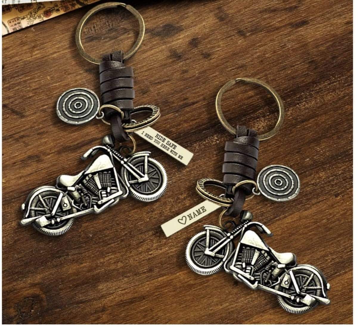 Motorcycle Keychain - To My Father-In-Law - Ride Safe I Need You Here With Me - Gkx18002