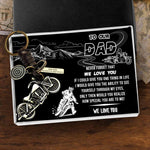 Load image into Gallery viewer, Motorcycle Keychain - To Our Dad - Ride Safe We Need You Here With Us - Gkx18004
